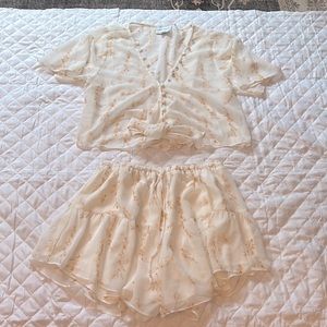 Sabo Skirt. Shirt and short set.